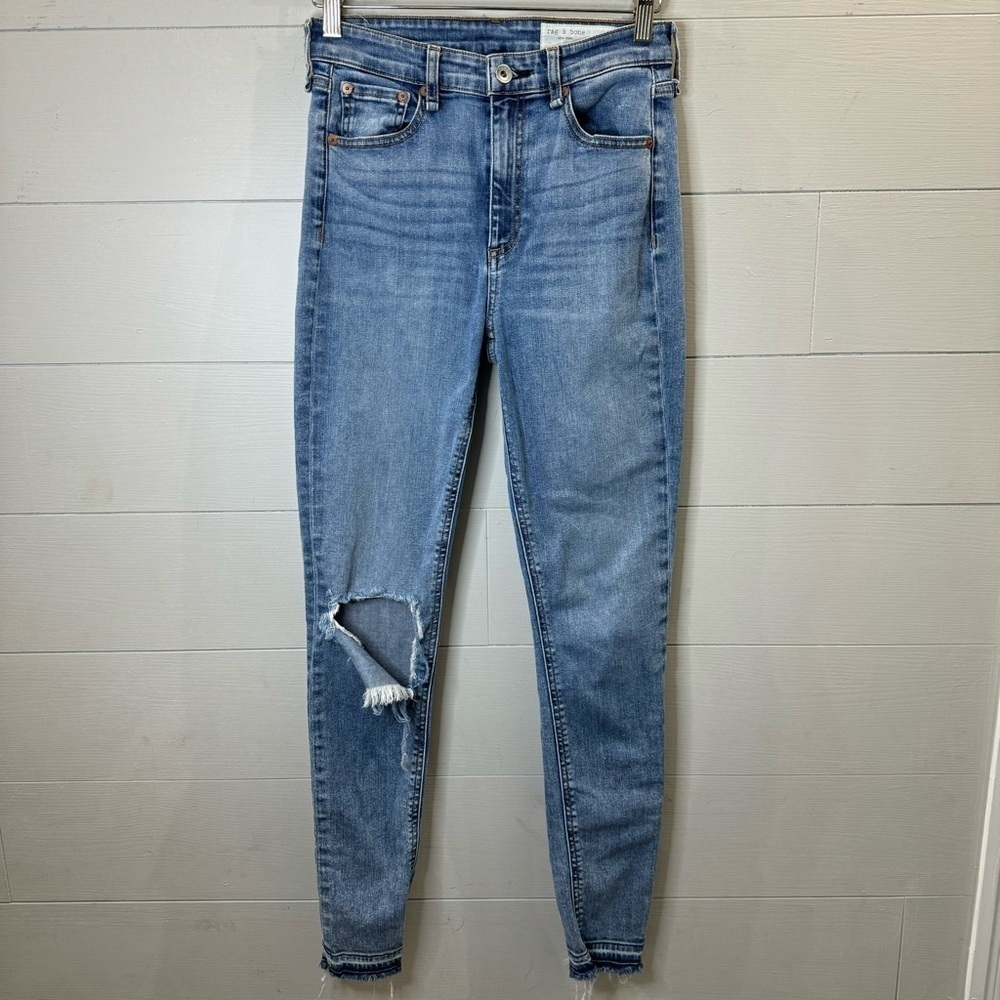 Rag & Bone | Nina Distressed High-Rise Skinny Jeans Size 26